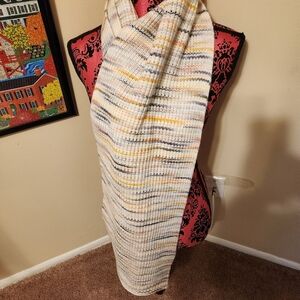 J. Crew Striped Multicolor Knit Scarf NWOT